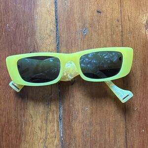 Yellow Rectangular Sunglasses